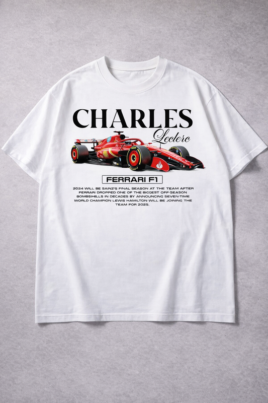 Charles Leclerc Ferrari F1 Oversized T-Shirt