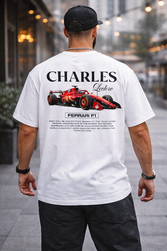 Charles Leclerc Ferrari F1 Oversized T-Shirt